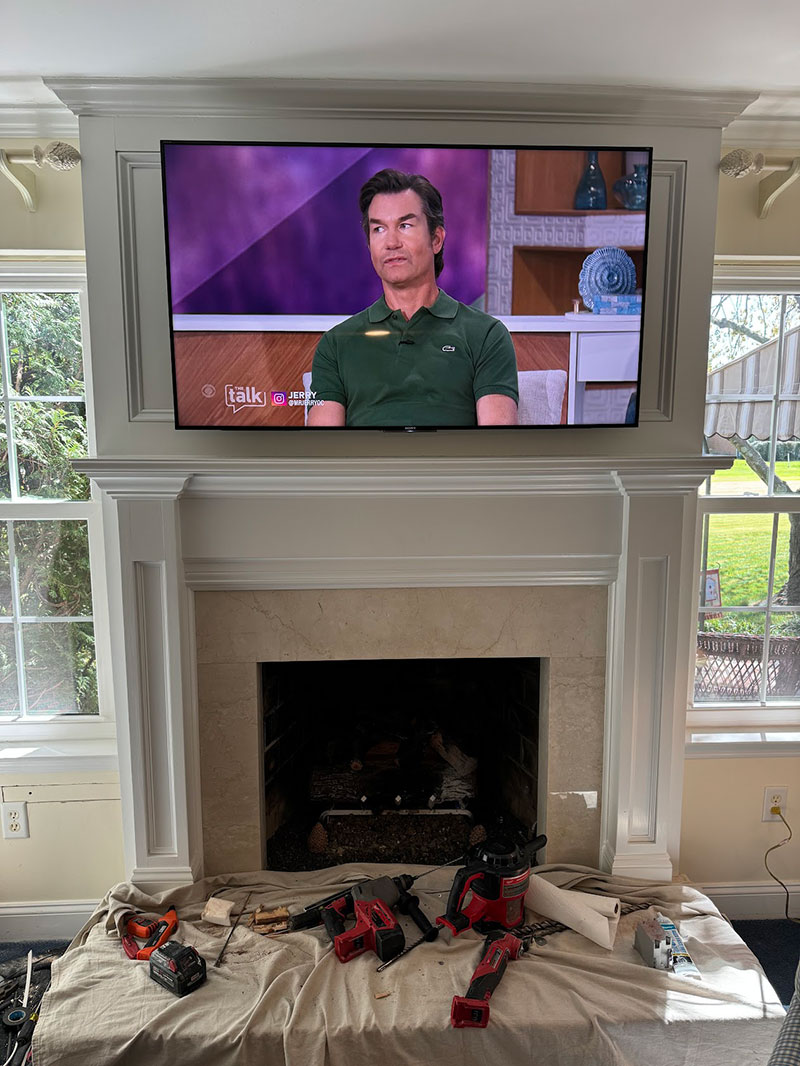 TV Installation Above Fireplace