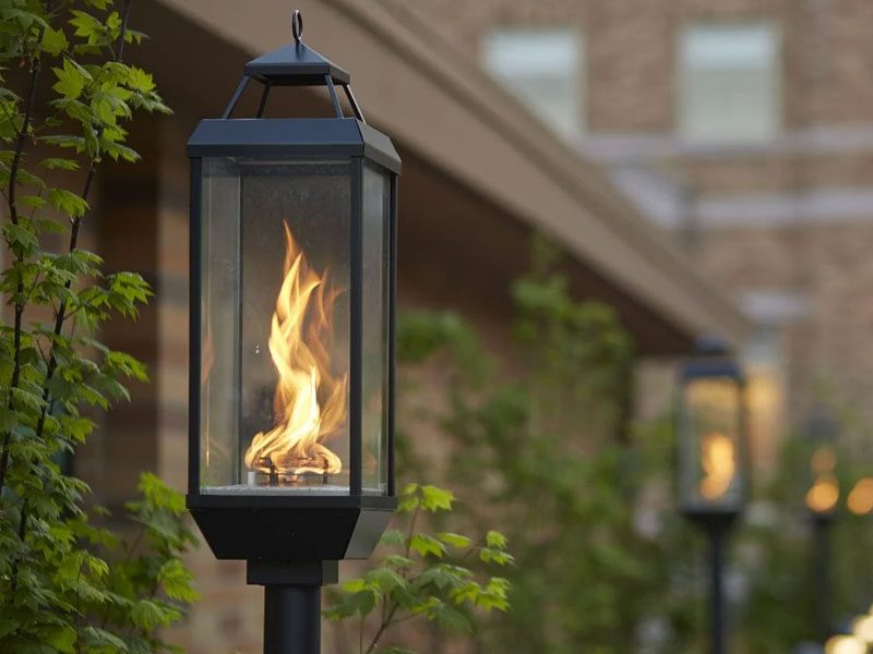 gas lantern installation