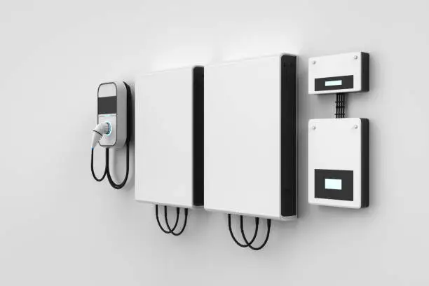 Licensed electrician inspecting panel and EV charger wiring for safe operation